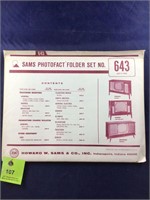 Vintage Sams Photofact Manual Folder Set #643 TVs