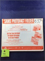Vintage Sams Photofact Manual Folder Set #637 TVs