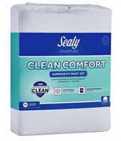 Sealy King 300 Thread Ct Sheet Set White