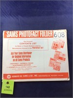 Vintage Sams Photofact Manual Folder Set #608 TVs