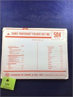 Vintage Sams Photofact Manual Folder Set #504
