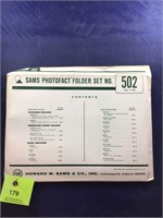 Vintage Sams Photofact Manual Folder Set #502