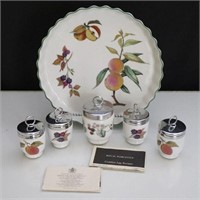 Royal Worchester Porcelain Egg Cups & Quiche Pan