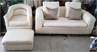 3 Pc. Sofa, Chair & Ottoman Fabric