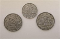 WW2 French "Vichy State" (occupied) coins