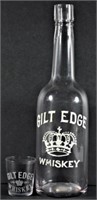 Enamel Label Back Bar Bottle for Gilt Edge Whiskey