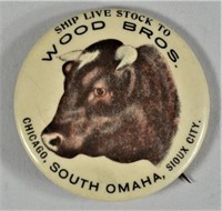 Wood Bros. Livestock Pinback