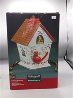 Pfaltzgraff Winterberry Cardinal cookie jar