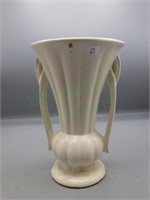 Vintage McCoy Cream Double Handled Decorative Vase
