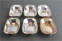 Webster Sterling Silver Oblong Nut Trays Set of 6