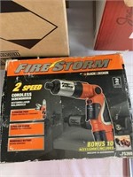 Firestorm cordless screwdriver with battery and ch