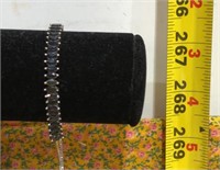Adjustable Bracelet w/ Black Stones     Test Pleas