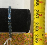 Adjustable Bracelet w/ Blue Stones