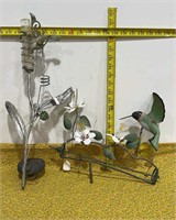 Metal Hummingbird Motion Yard Art