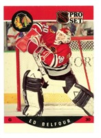 1990 Ed Belfour Pro Set Hockey Rookie Card