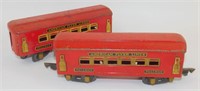 Pair of American Flyer Lines Pullman Tin