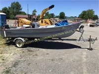 1988 MEYERS SUPER PRO 16' ALUMINUM BOAT ON S/A TRA