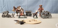 8 Pc. Small Horse, Buggy and Related Items
