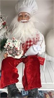 North Pole Santa with gingerbread house-NEW