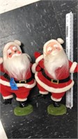 2 Vintage Santa figures