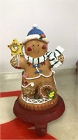 Gingerbread man stocking holder