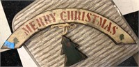 Wooden Merry Christmas sign