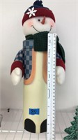 Snowman decorative tube shaped box