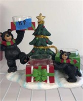 Yankee Candle Christmas Bears tea light figure