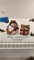 NEW Fitz and Floyd Plaid Christmas salt&pepper