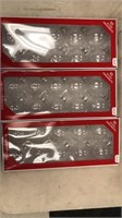 3 NEW boxes clear glass ornaments