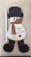 Snowman hanger with saying