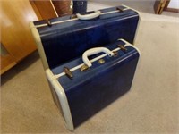 Samsonite Blue Hardback Suitcases (2)