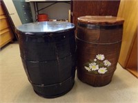 Painted Barrels with storage (2)