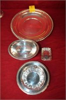 Sterling Silver : Salts, Plate,  nut dishes, etc.
