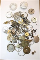 Large lot of parts & pocket watch movements, some