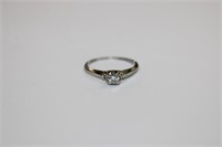 18k white gold Vintage Diamond Ring by