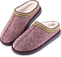 9-10 Fuzzy Slippers for Women Indoor and Outdoor