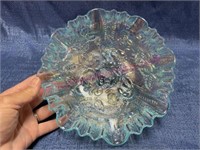 Imperial Glass iridescent ruffled bowl