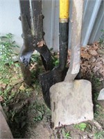 (2) Shovels and Post Hole Digger