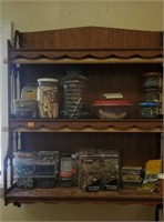 Decorative shelf with contents  (shop)