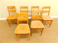 6 Solid Wooden Chairs