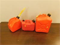 3 Gas Cans- Various Sizes