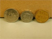 3 Coins - Mexico 1 & 100 Pesos, Jamaica Coin