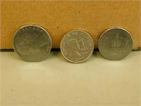 3 Coins - India, Philipines, Republic Italiana