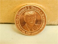 One Ounce .999 Copper Coin Trump Keep America
