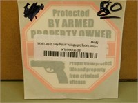 "Protected By Armed Property Owner "Window Sticker