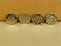 4 Canadian Fifty Cent Coins - 1969, 1981, 2002 (2)