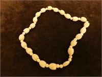 Vintage Ivory Carved Necklace 19"