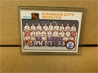 1974-75 OPC Kansas City Scouts # 88 Team Card