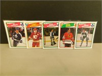 5 Super Star Hockey Cards